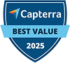 Capterra best value award badge
